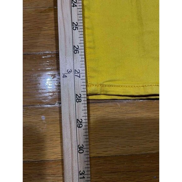 Old Navy Jeans Women's Size 14 Yellow Rockstar Straight Mid Rise Denim - Picture 6 of 8